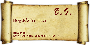Bogdán Iza névjegykártya