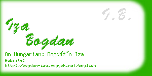 iza bogdan business card